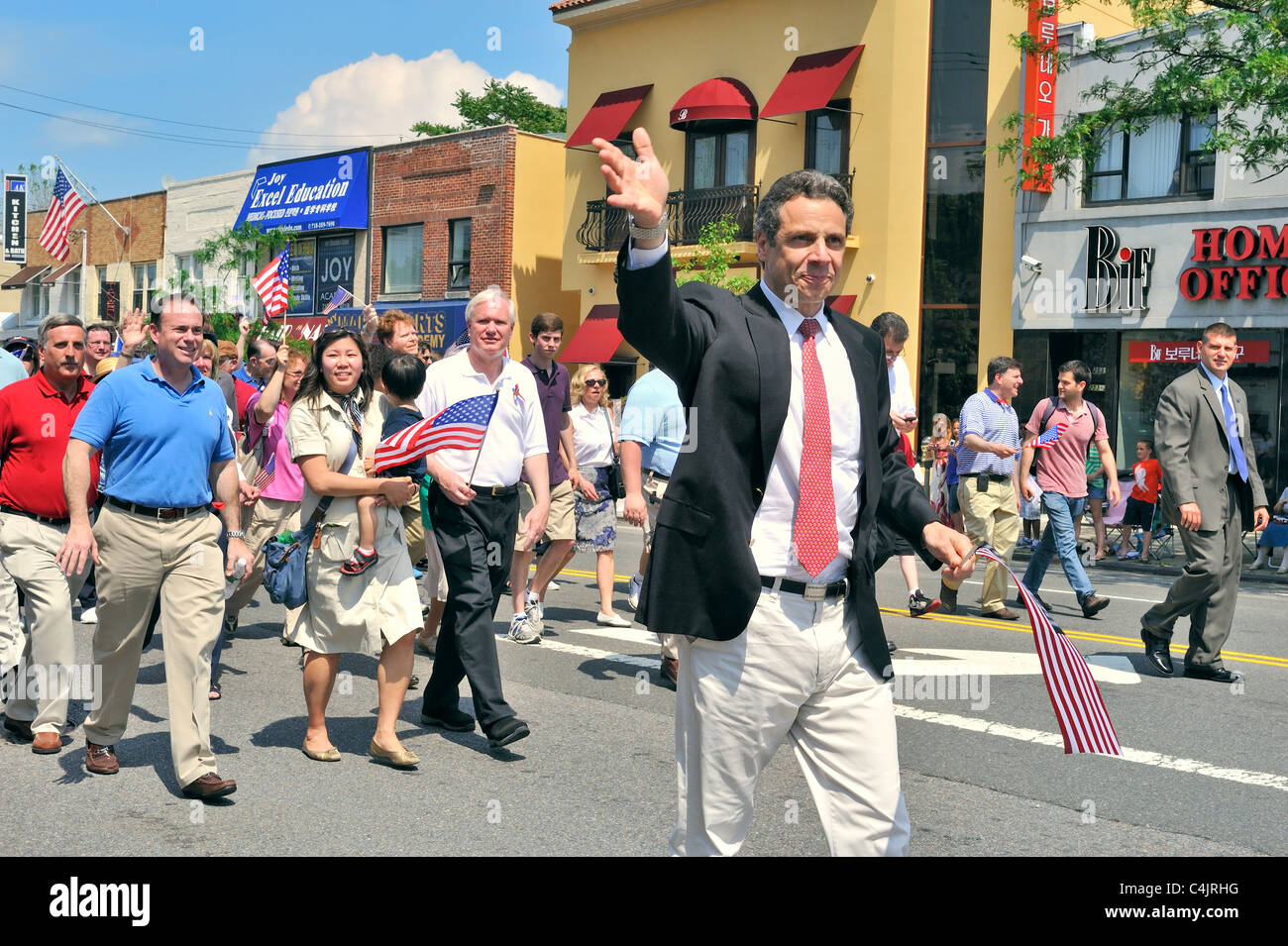 New York Governor Andrew Cuomo marching in Little Neck Douglaston
