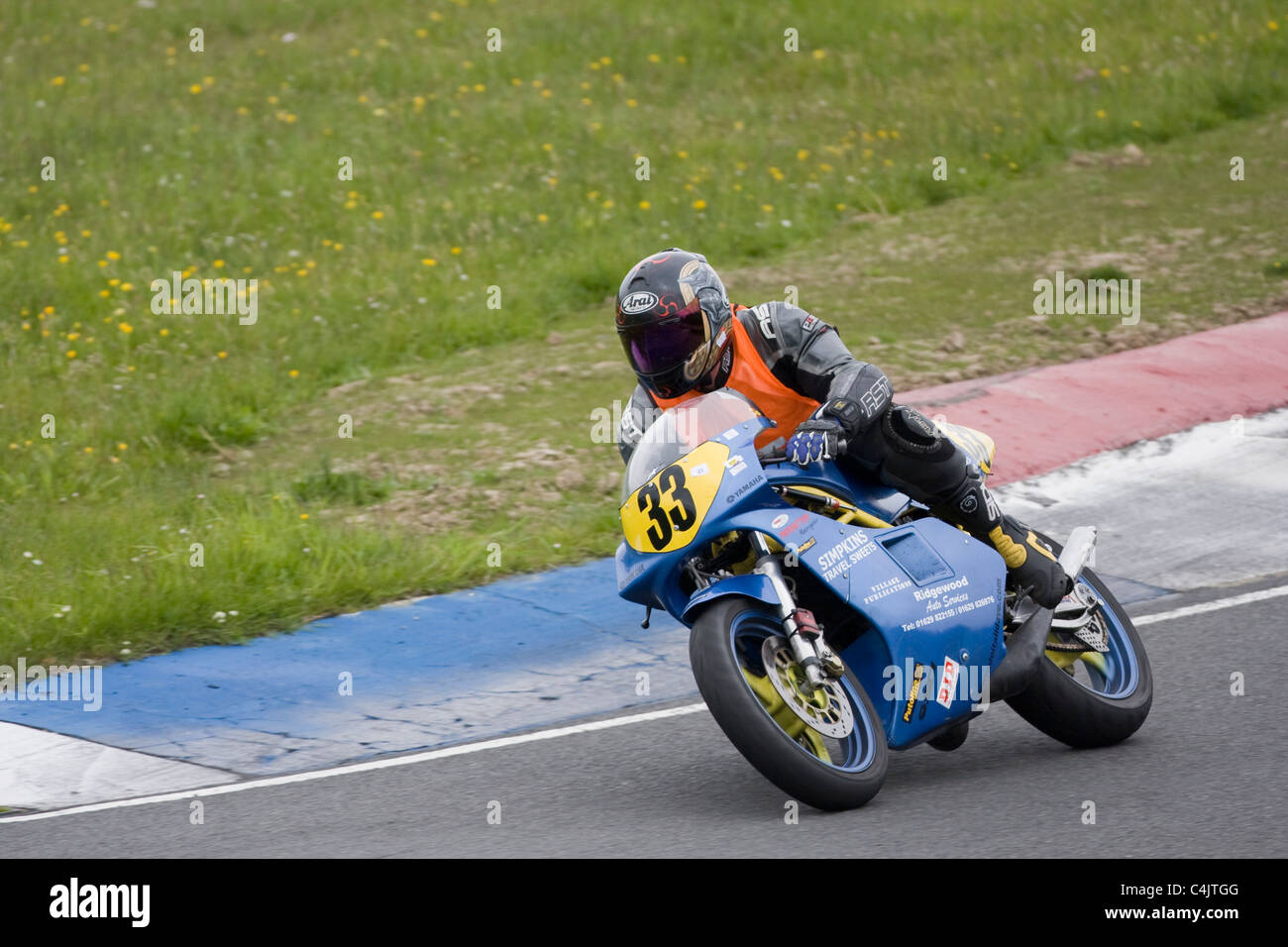 Yamaha 386cc ridden by Dan Baker Stock Photo