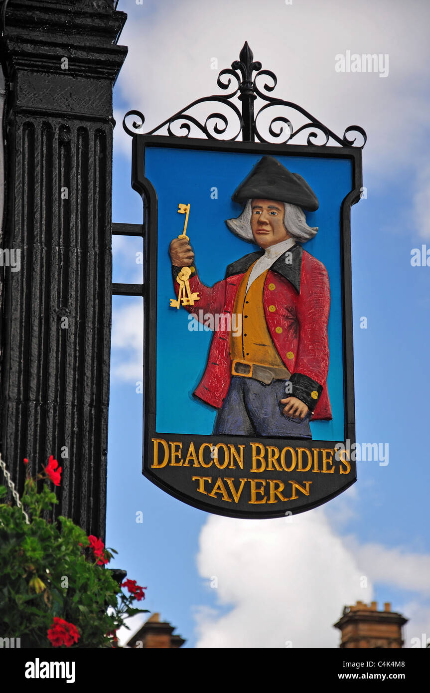 Deacon Brodie s Tavern sign Royal Mile Old Town Edinburgh