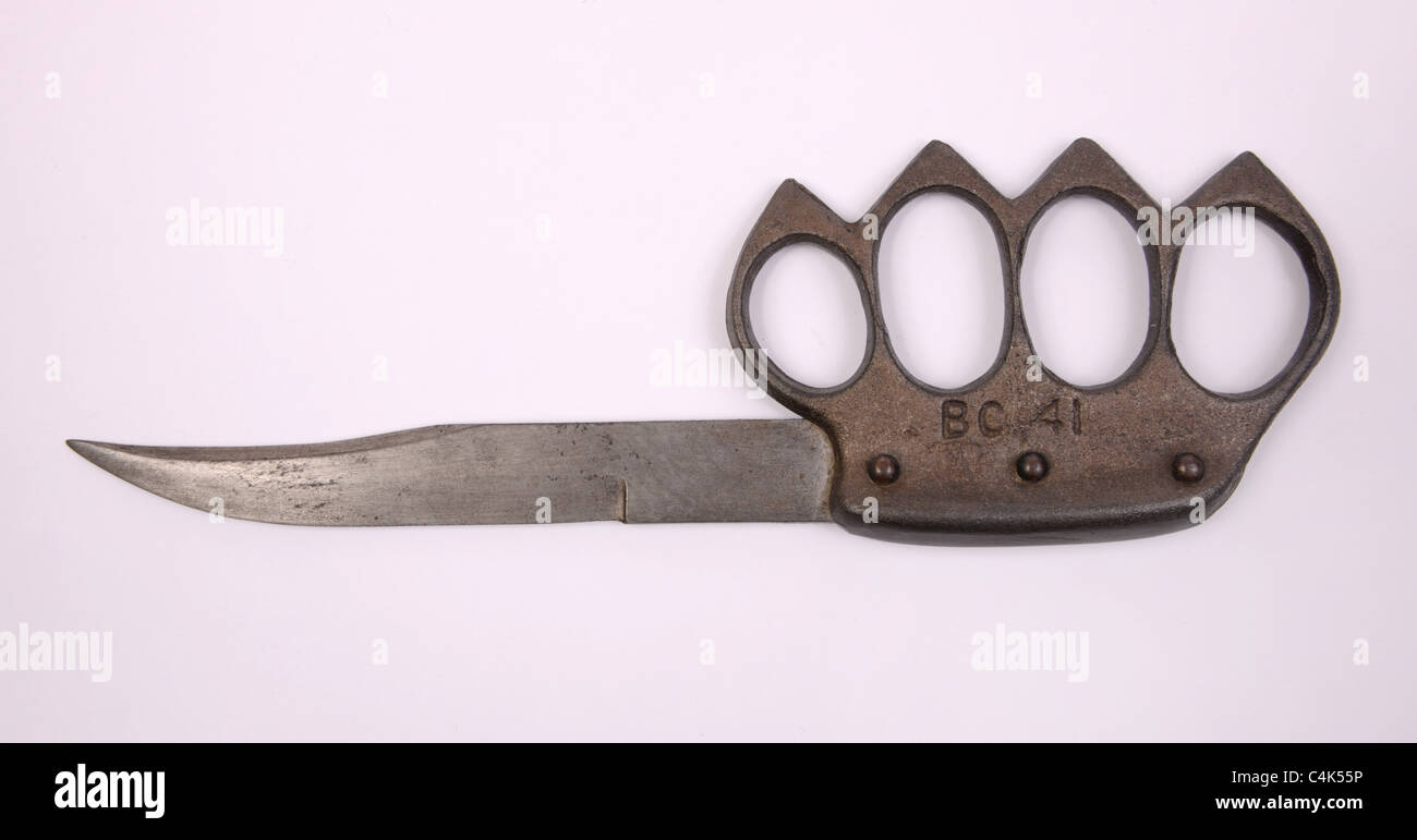 BC41 Commando knife. A rare blade, the predecessor to the standard double edged FS fighting knife. Stock Photo