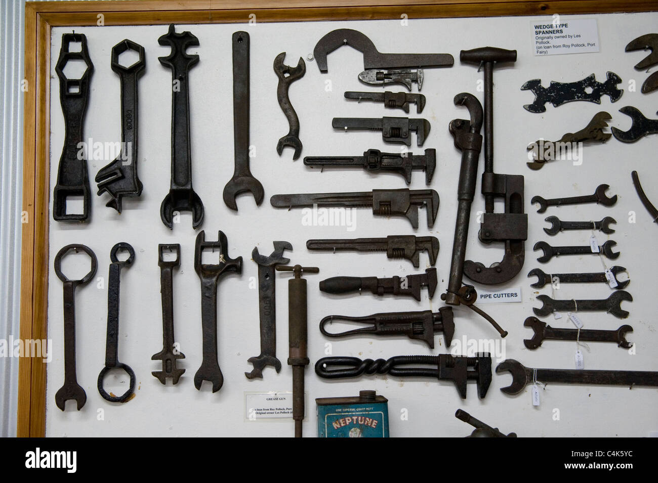 old tools on display Stock Photo Alamy