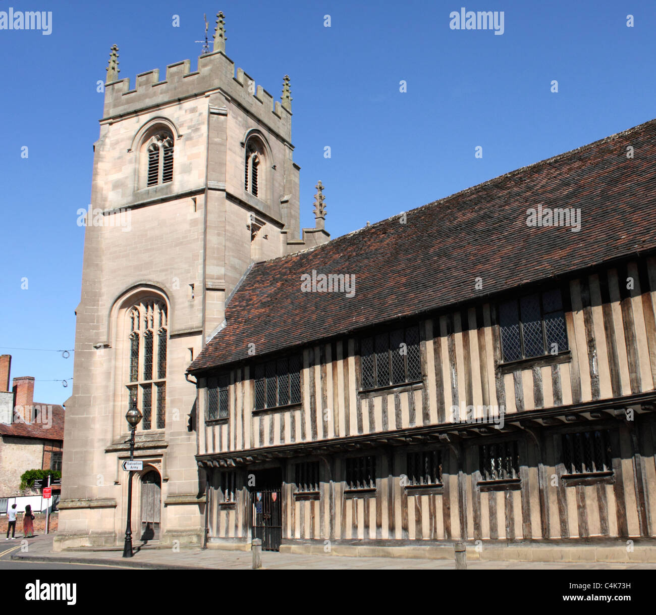Guild Chapel in Church Street Stratford Upon Avon Warwickshire Stock