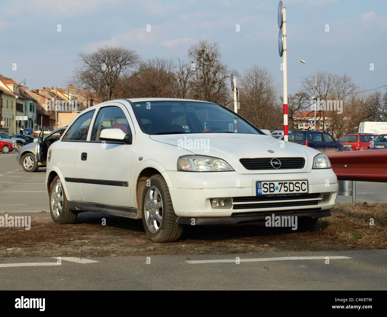 Old Opel Astra car. Stock Photo