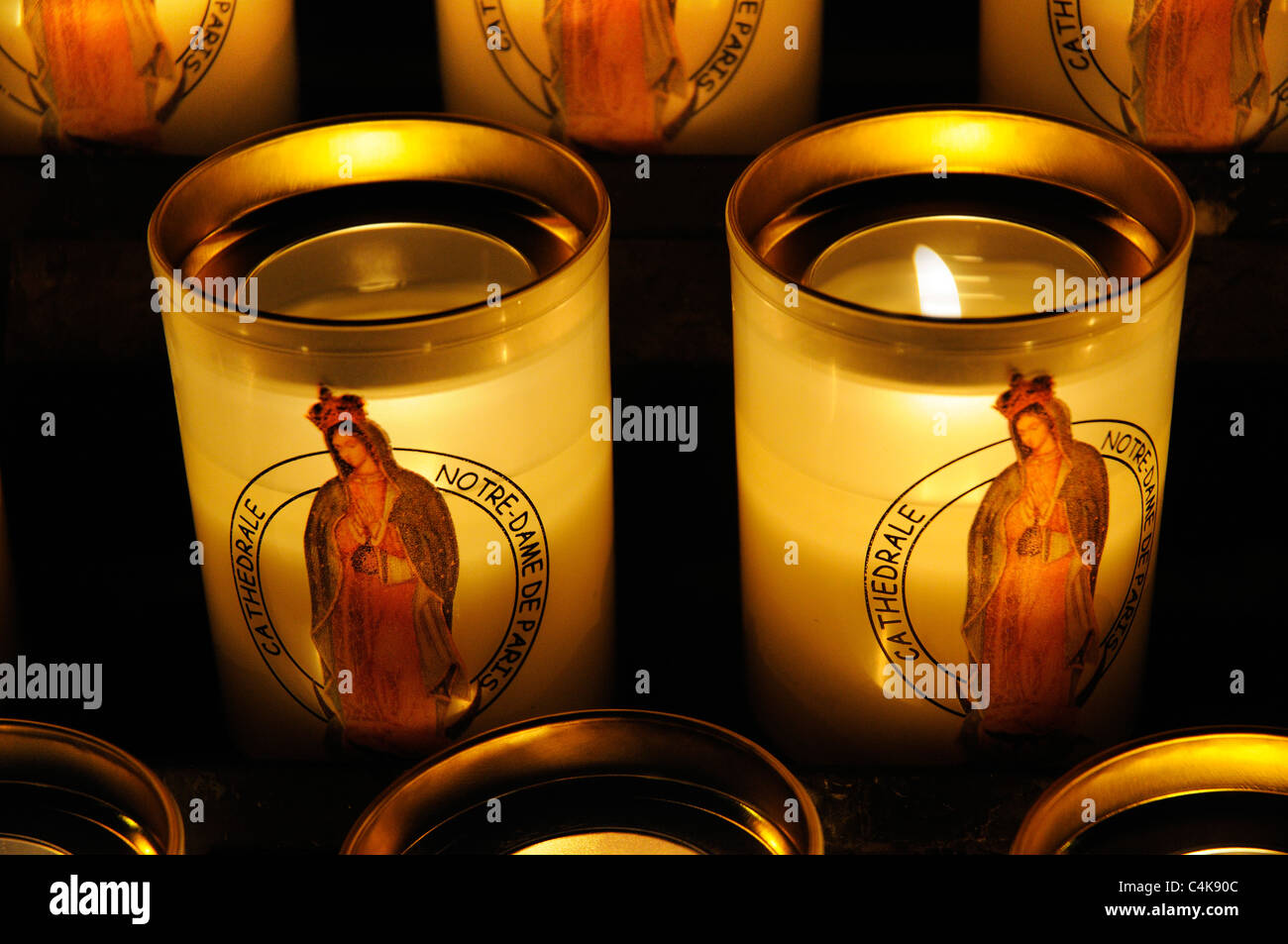 Votive candles in Notre Dame de Paris, France Stock Photo Alamy