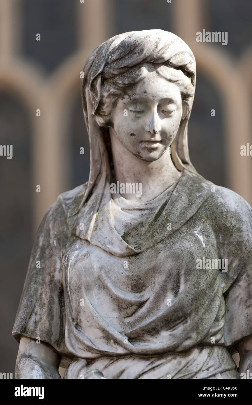 Statue of the water goddess Rebecca Fountain outside Bath Abbey Stock