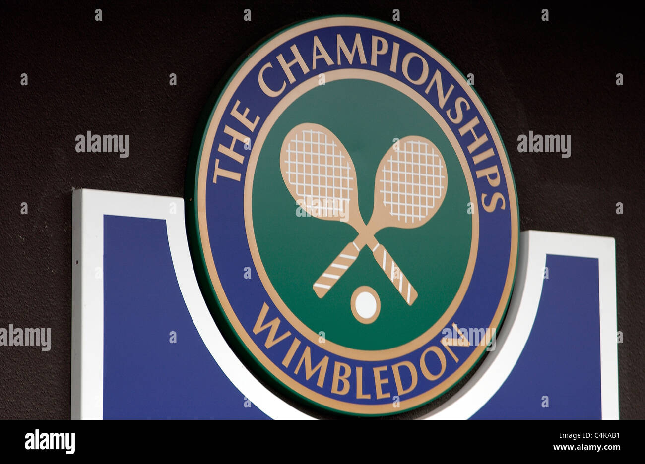 Wimbledon tennis championships logo hires stock photography and images