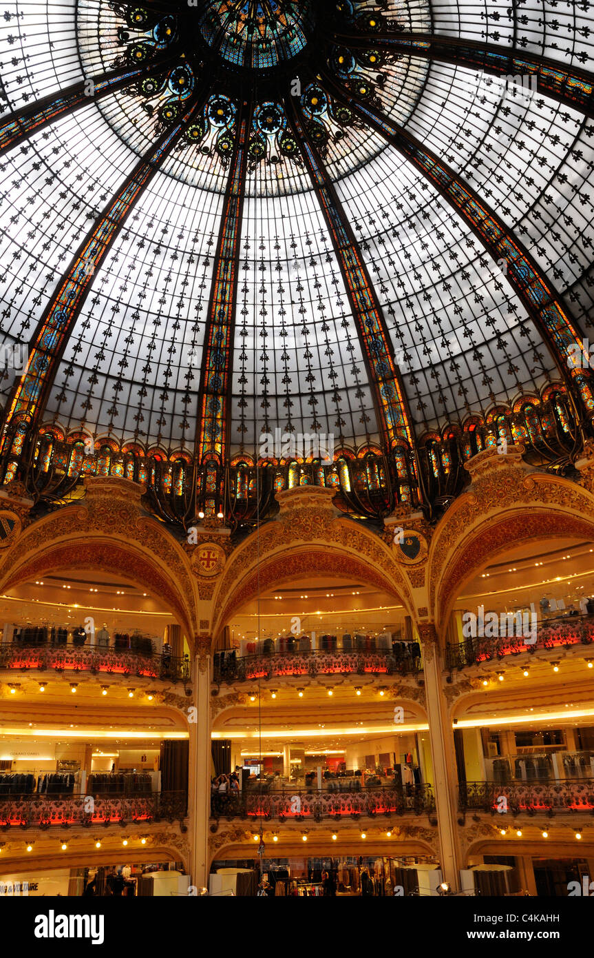 Galeries lafayette shopping mall paris hires stock photography and