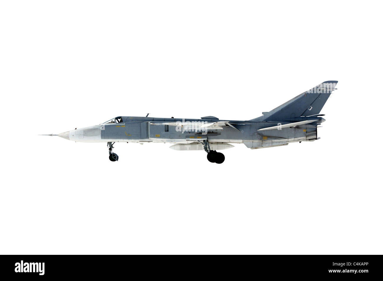 Military jet bomber Su-24 Fencer Stock Photo