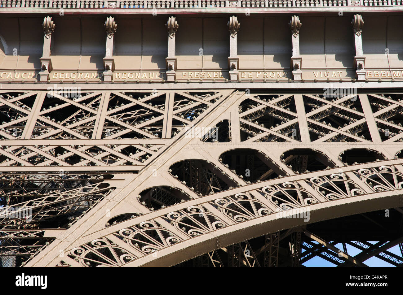 Detail of the Eiffel Tower, Paris, France Stock Photo