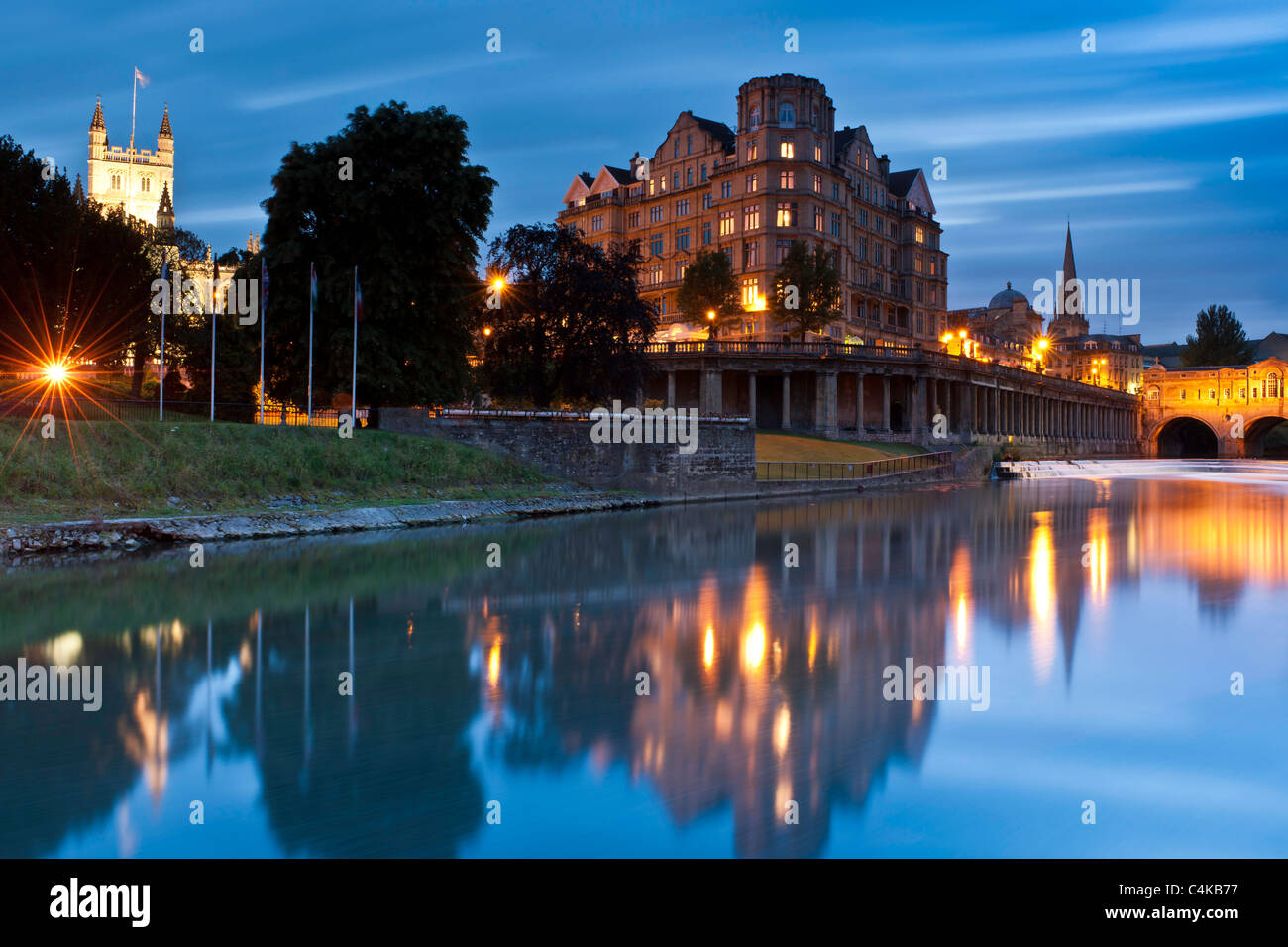 City of Bath at twilight Stock Photo