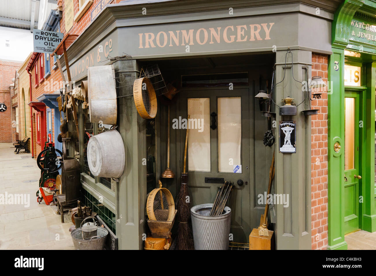 Old fashioned Iron Mongers shop in a street Stock Photo