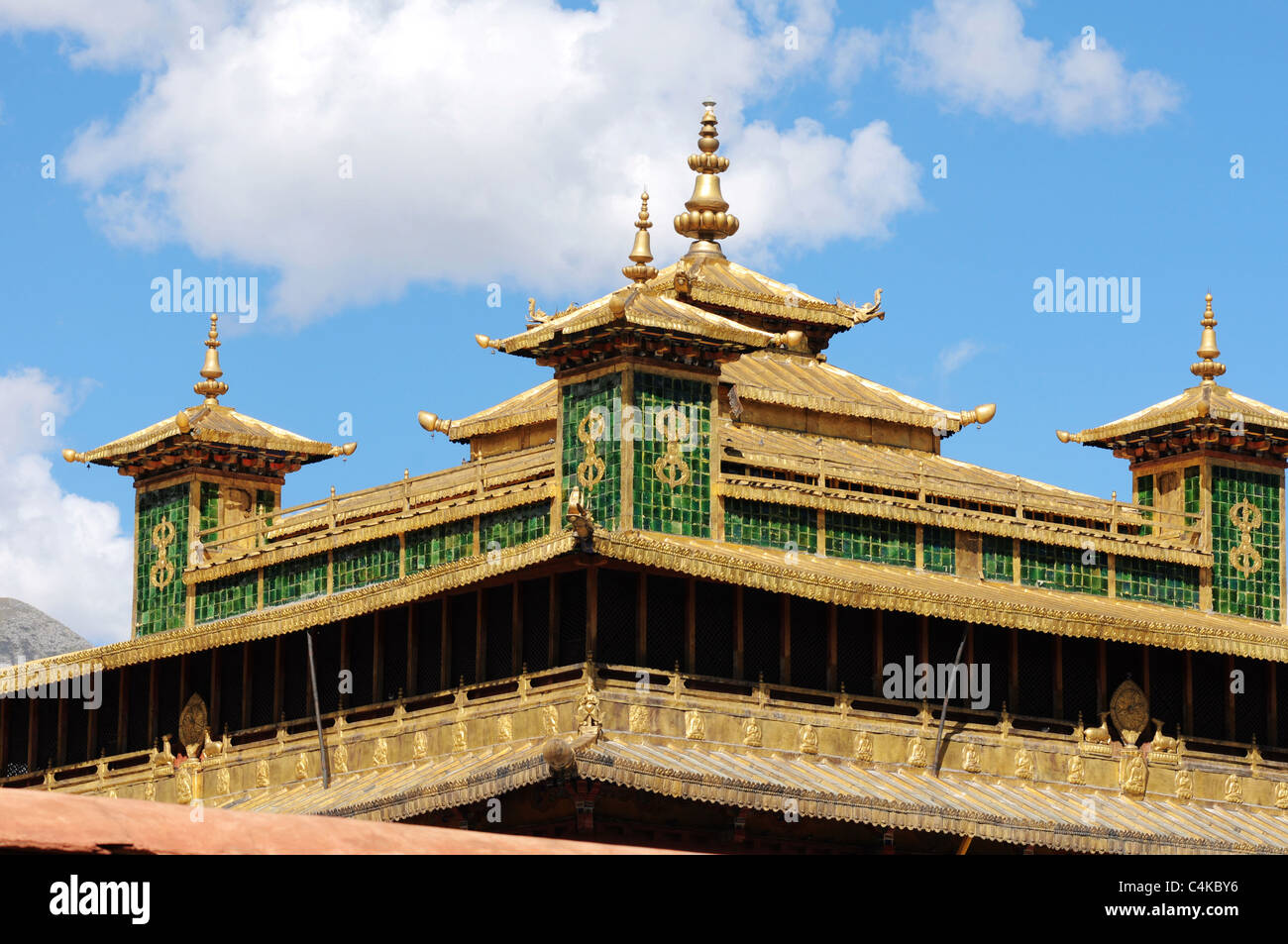 Scenery of a famous lamasery in Tibet. Stock Photo