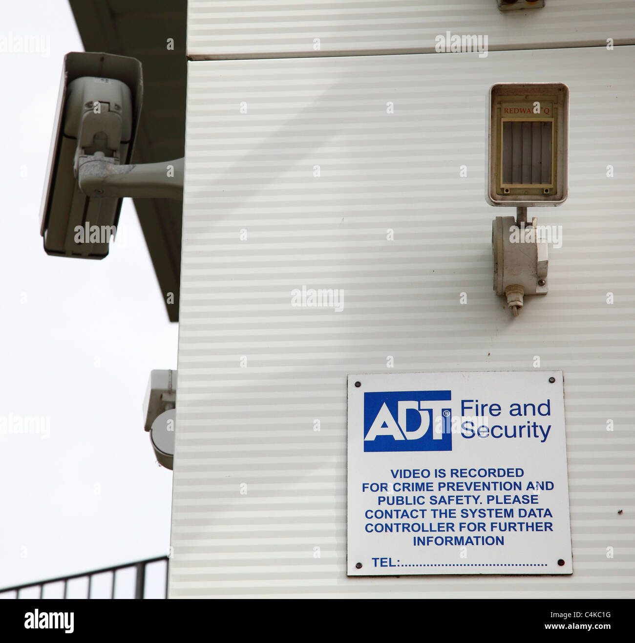 A building protected by ADT Fire and Security in the U.K. Stock Photo