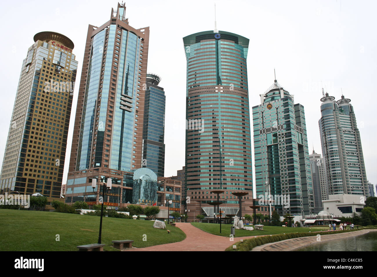 Financial district Shanghai Pudong tower buildings Stock Photo - Alamy