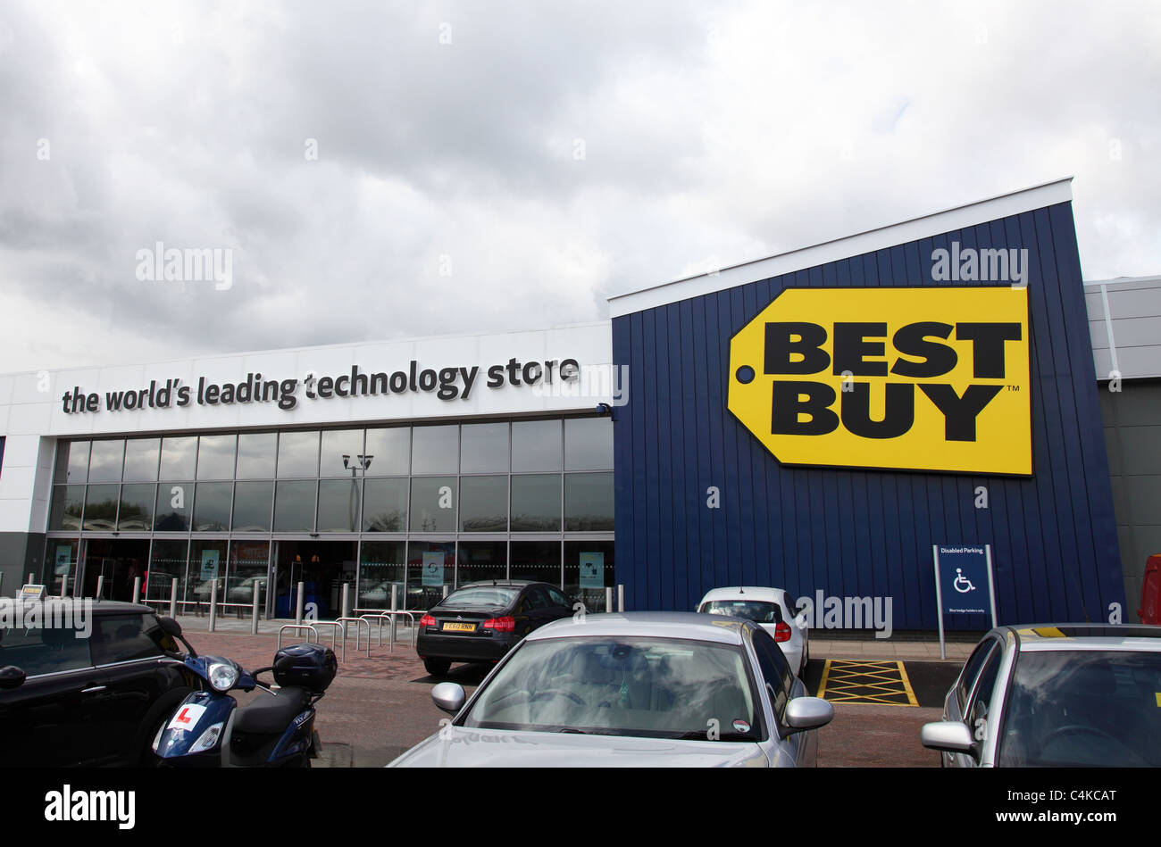 A Best Buy store on a retail park in Nottingham, England, U.K. Stock Photo