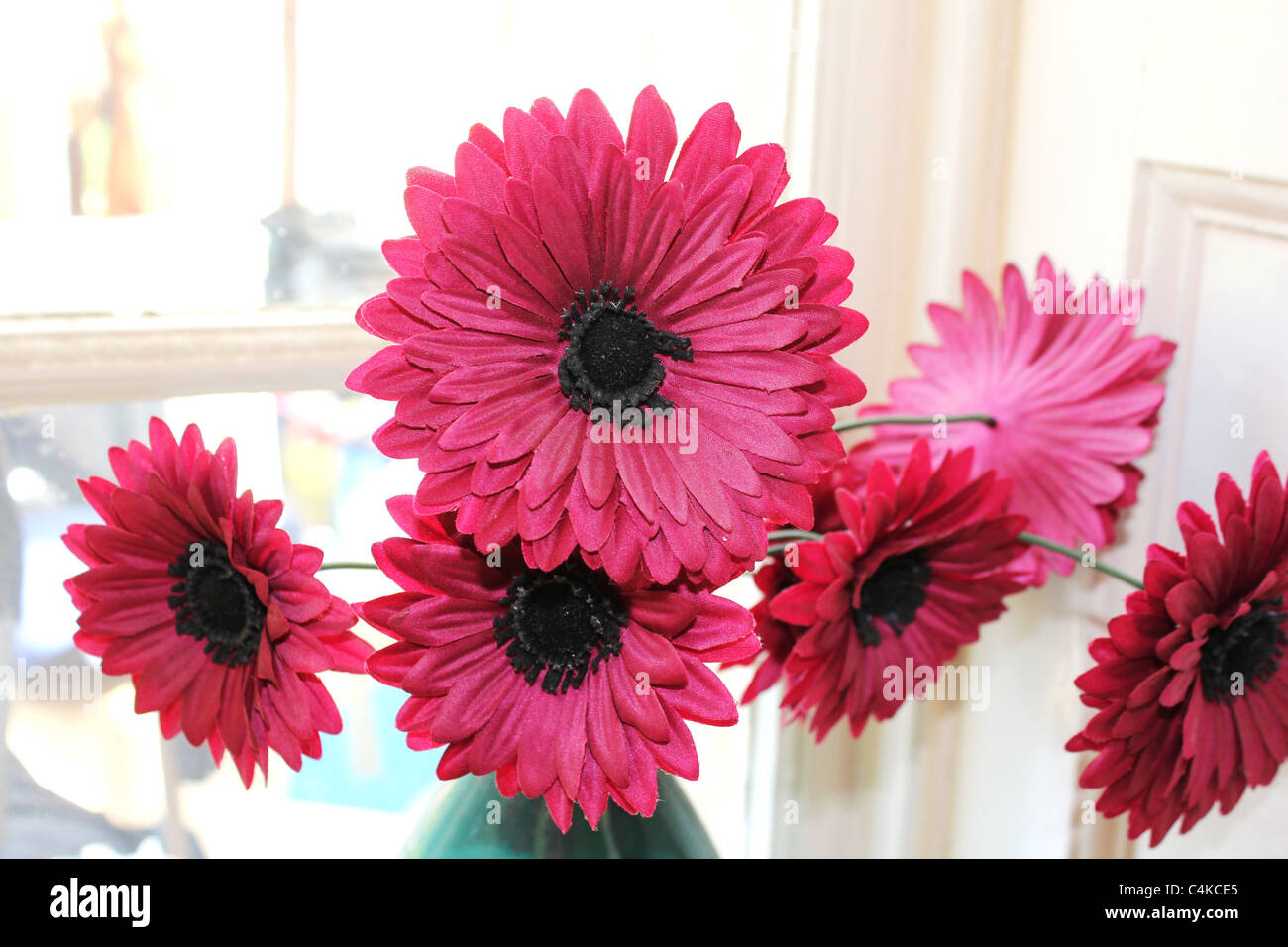 Collection artificial silk gerbera daisies Stock Photo Alamy