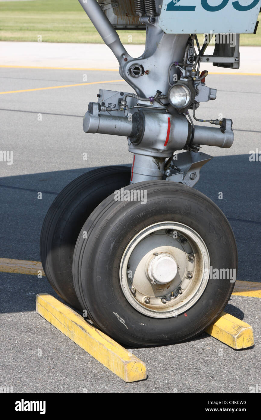 aircraft airplane landing wheel wheels Stock Photo Alamy