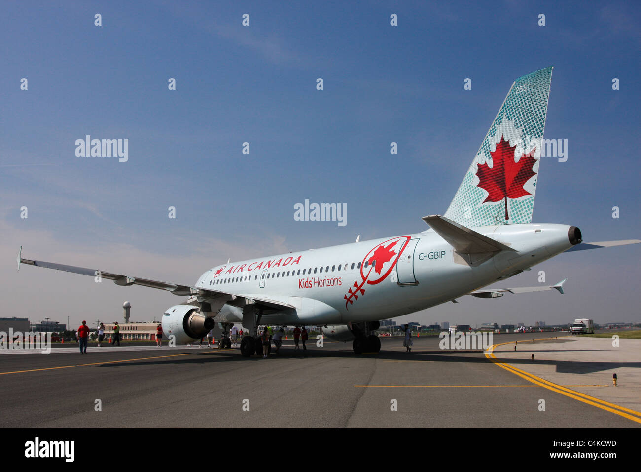 aircraft airplane rear airbus 'Air Canada' Stock Photo