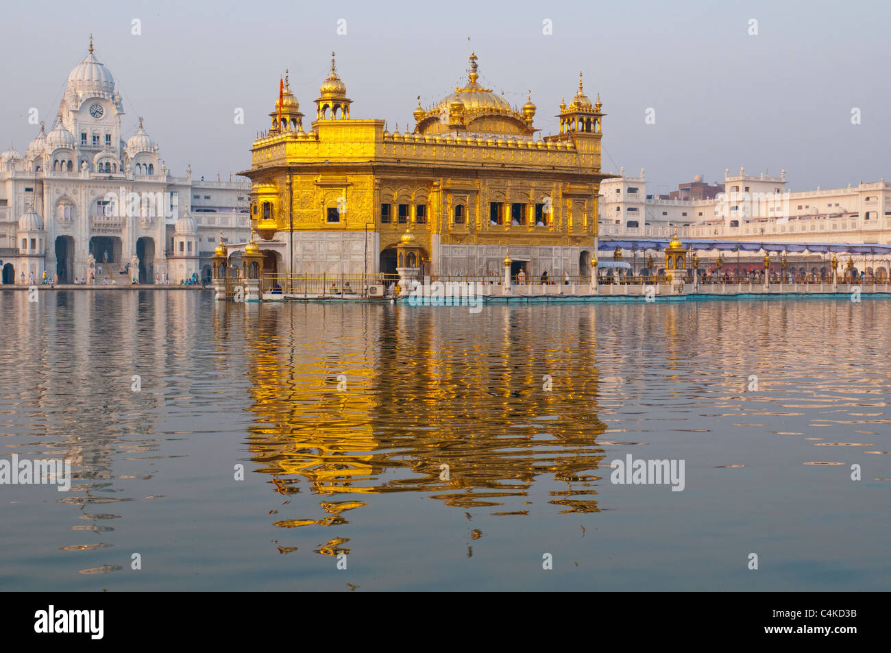 The Harmandir Sahib (The abode of God) or Darbar Sahib also referred to as the Golden Temple, Amritsar, Punjab, India, Asia Stock Photo