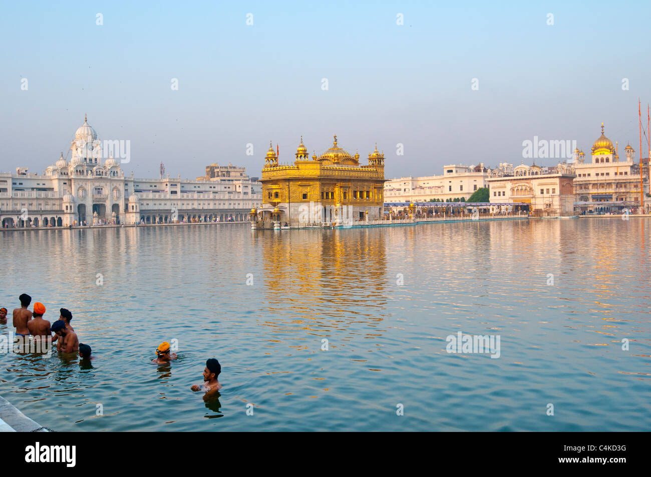 The Harmandir Sahib (The abode of God) or Darbar Sahib also referred to as the Golden Temple, Amritsar, Punjab, India, Asia Stock Photo