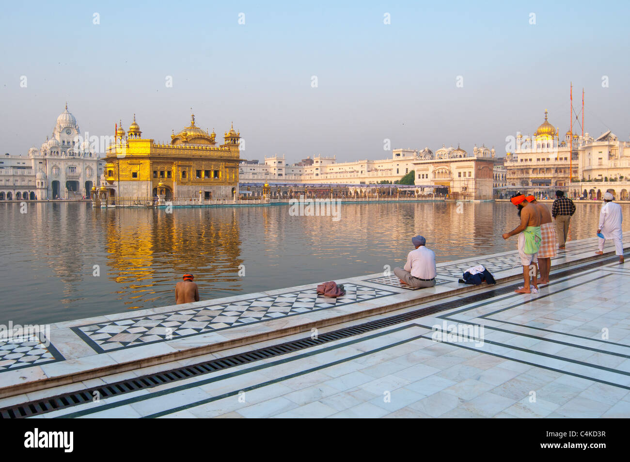 The Harmandir Sahib (The abode of God) or Darbar Sahib also referred to as the Golden Temple, Amritsar, Punjab, India, Asia Stock Photo