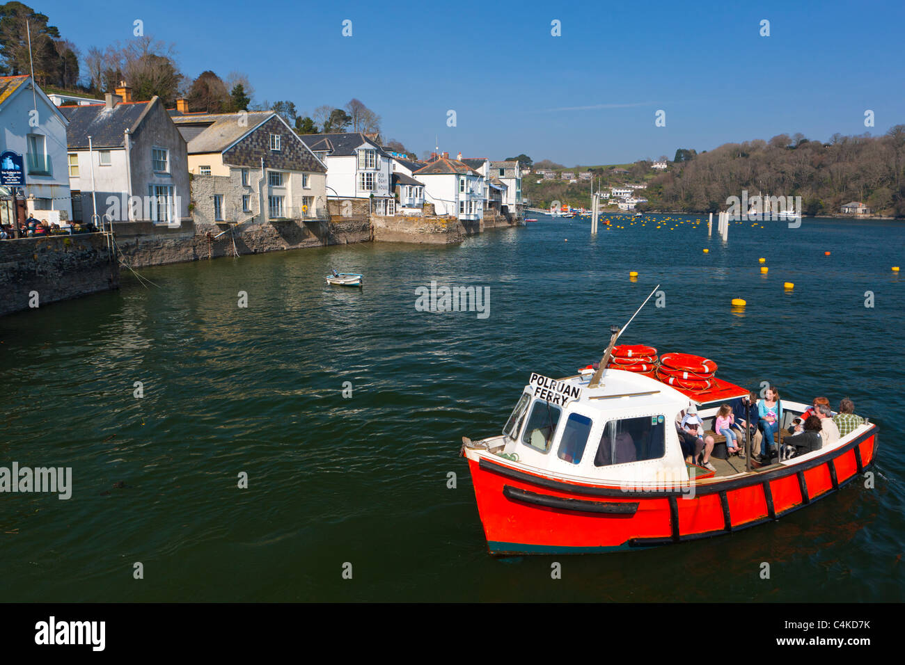 Ferry from Fowey to Polruan, Cornwall, England, United Kingdom, Europe Stock Photo