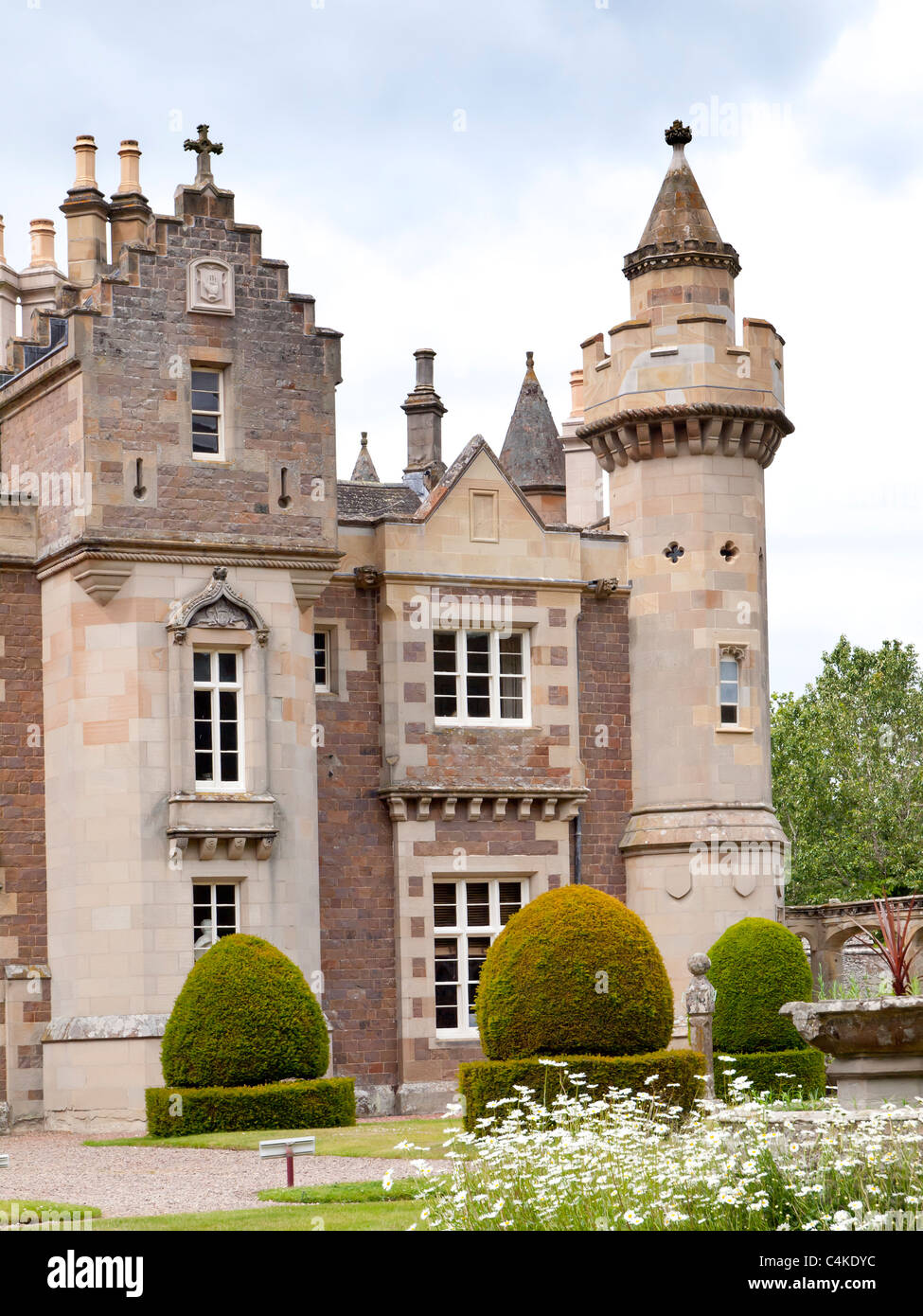 The front of Sir Walter Scott's home Abbotsford Melrose Scotland Stock Photo