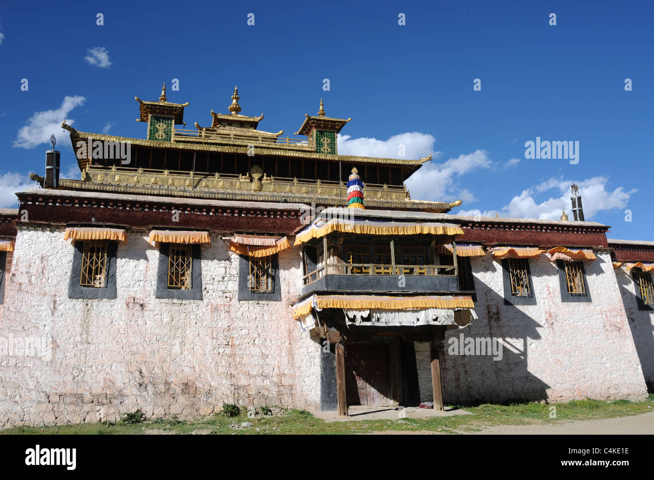 Scenery of a famous lamasery in Tibet. Stock Photo