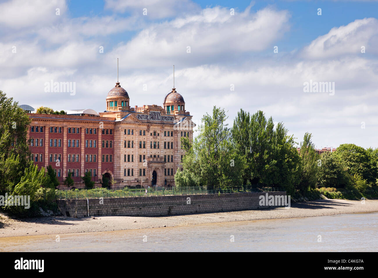 Harrods Furniture Depository building on the River Thames London England UK Stock Photo