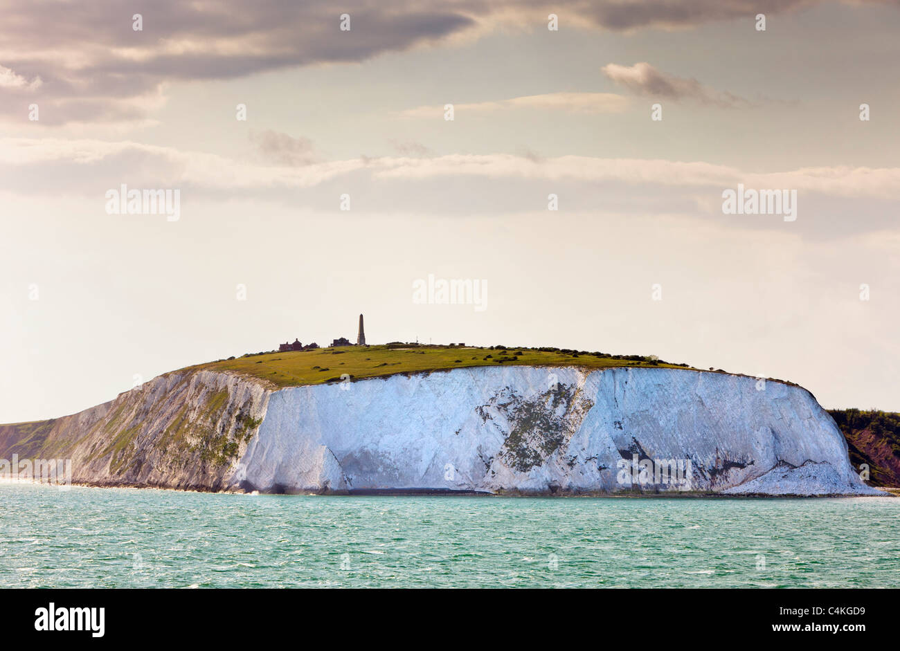 Isle of Wight, Whitecliff and Culver Down, England, UK from the sea Stock Photo