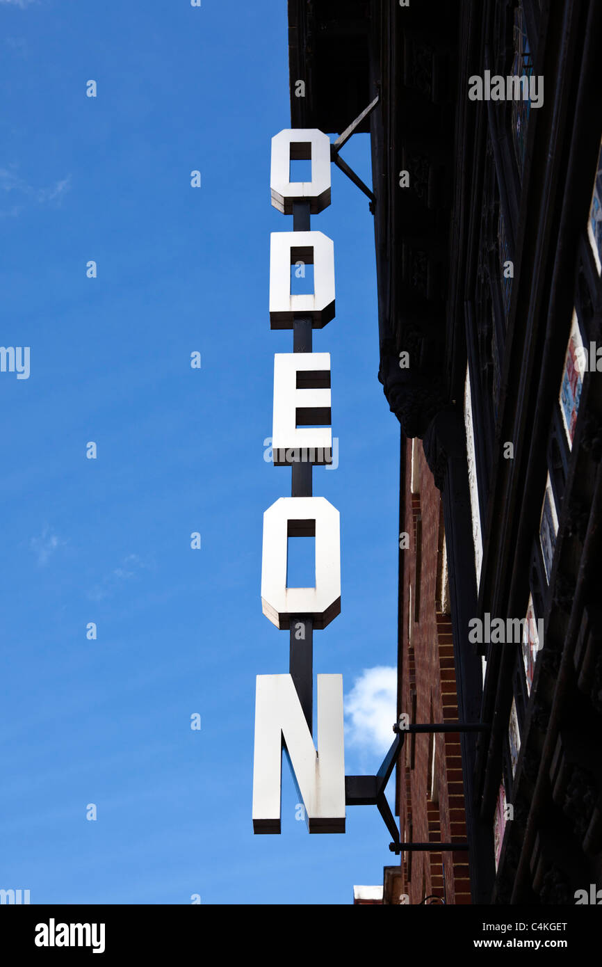 Odeon Cinema sign, England, UK Stock Photo