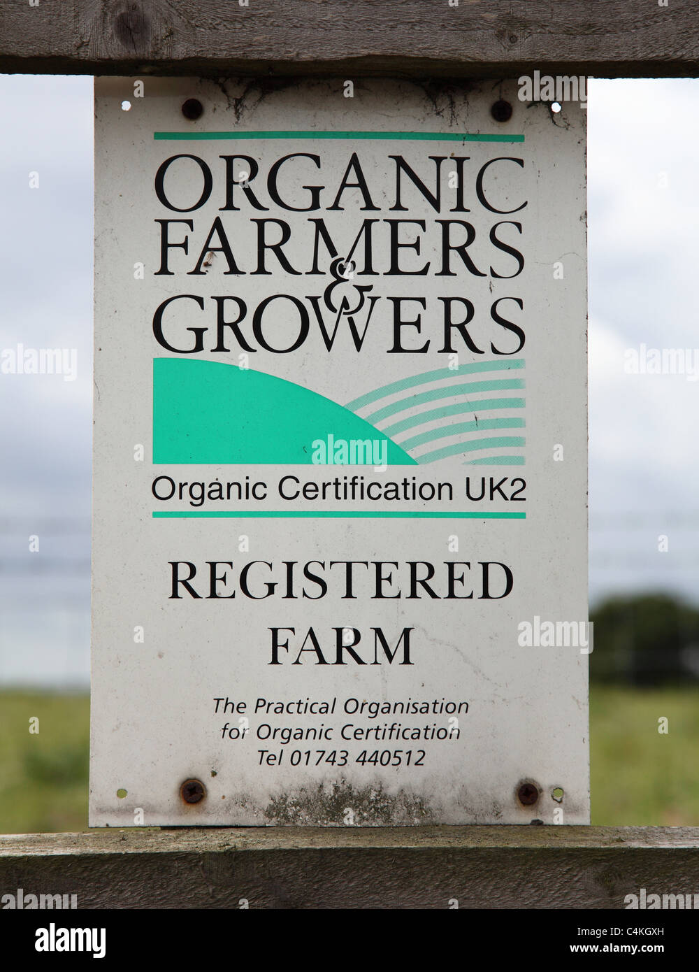 An organic farm in the U.K. Stock Photo