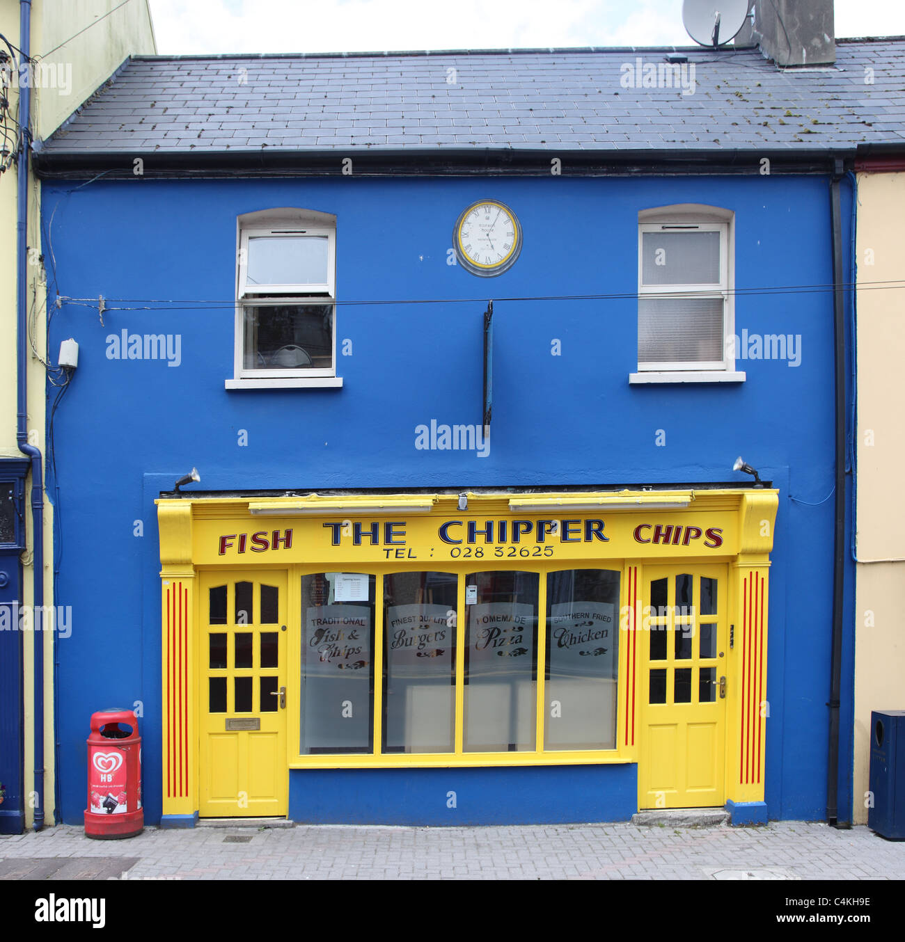 fish and chip shop, Drimalogue, West Cork, Ireland Stock Photo