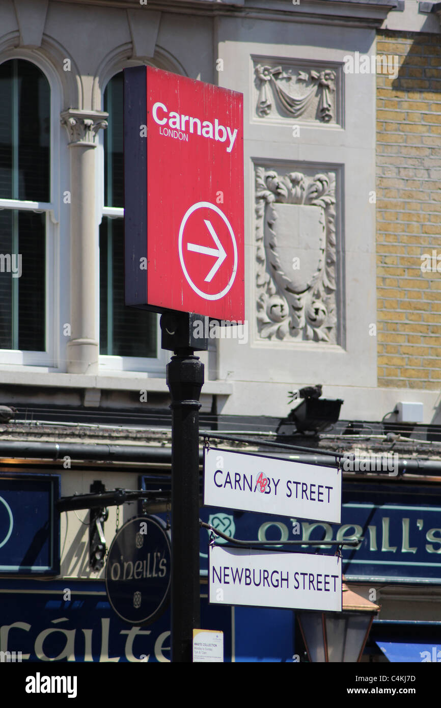 Carnaby Street, London, street sign. Stock Photo
