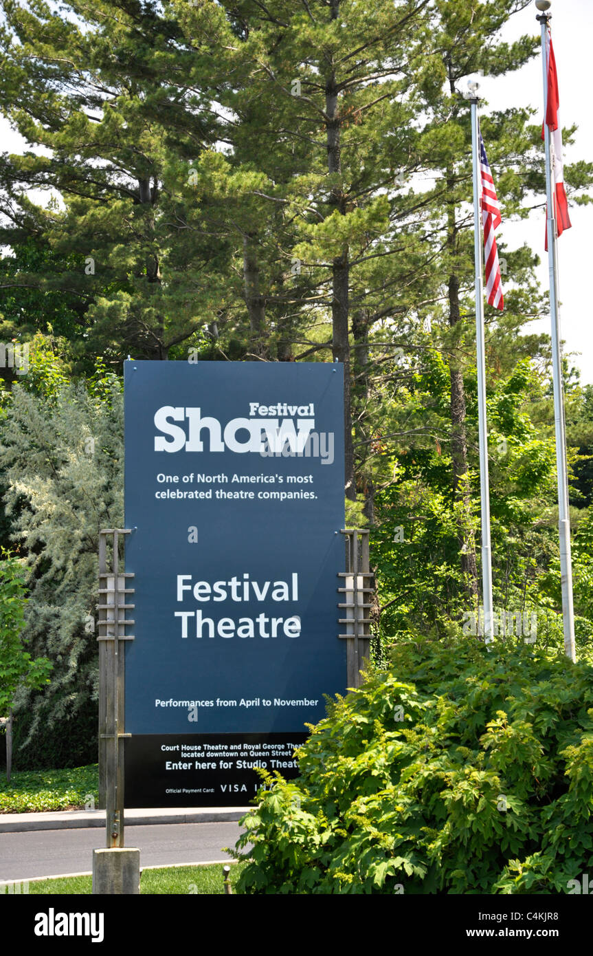 Shaw Festival Theatre Sign, Niagara on the Lake Stock Photo Alamy