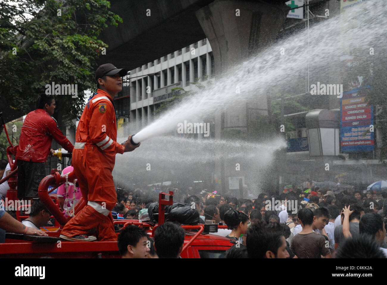 Worlds Biggest Water Fight Songkran Thai New Year Celebration