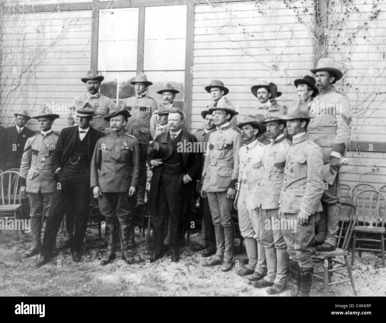 President Roosevelt and Rough Riders at San Antonio, 1905 Stock Photo