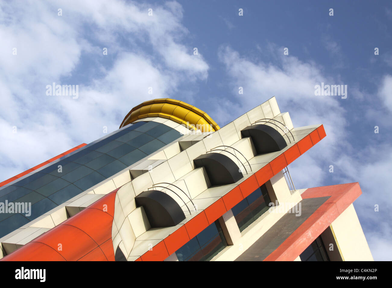 Building with sky background Stock Photo