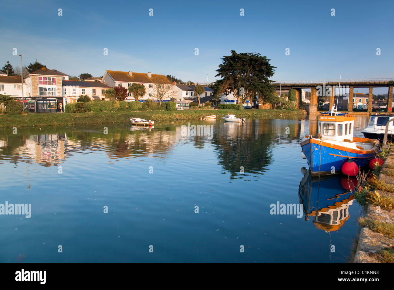Hayle at high tide; Cornwall Stock Photo