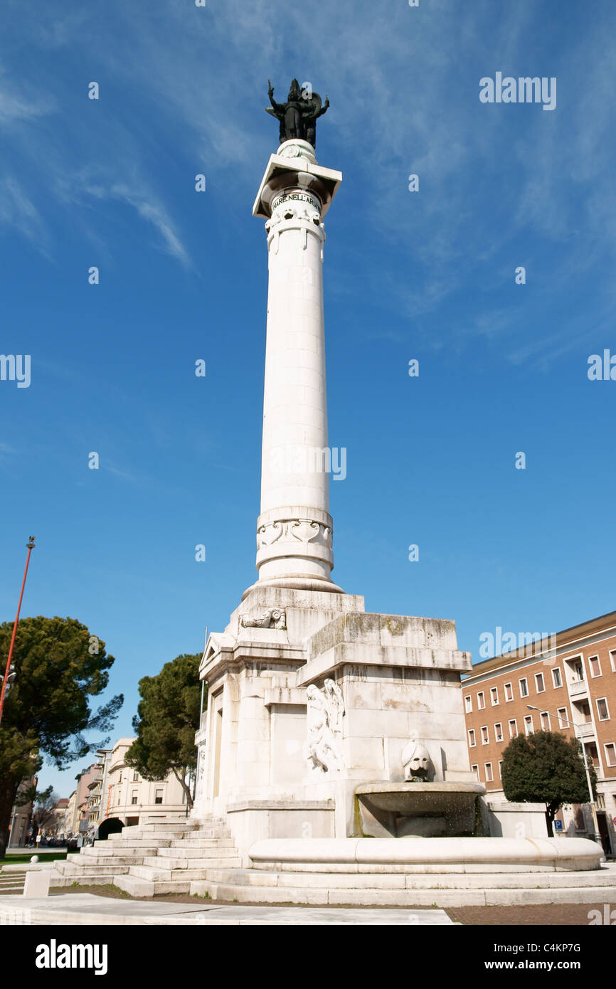 Forlì, Piazzale della Vittoria and memorial dedicated to soldiers who died during the First World War. Stock Photo