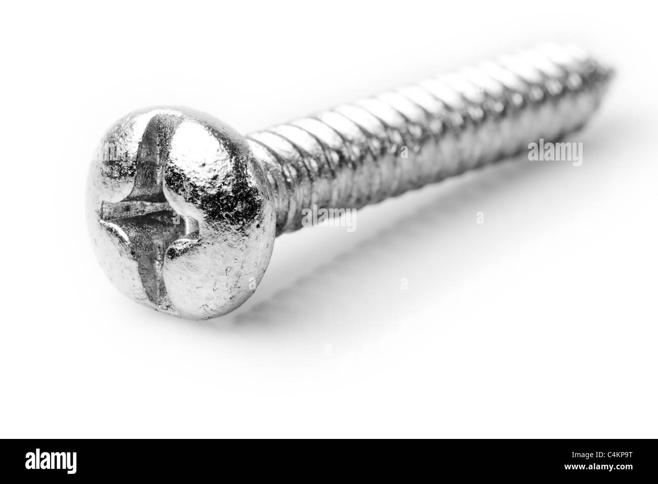 Philips Head Screws Or Cross Head Screws Isolated On White Studio Shot Stock Photo