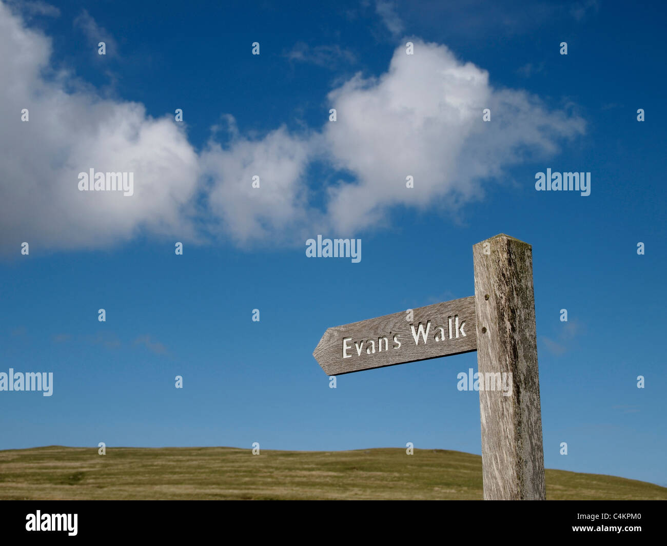 Evans walk signpost, Isle of Jura, Scotland Stock Photo