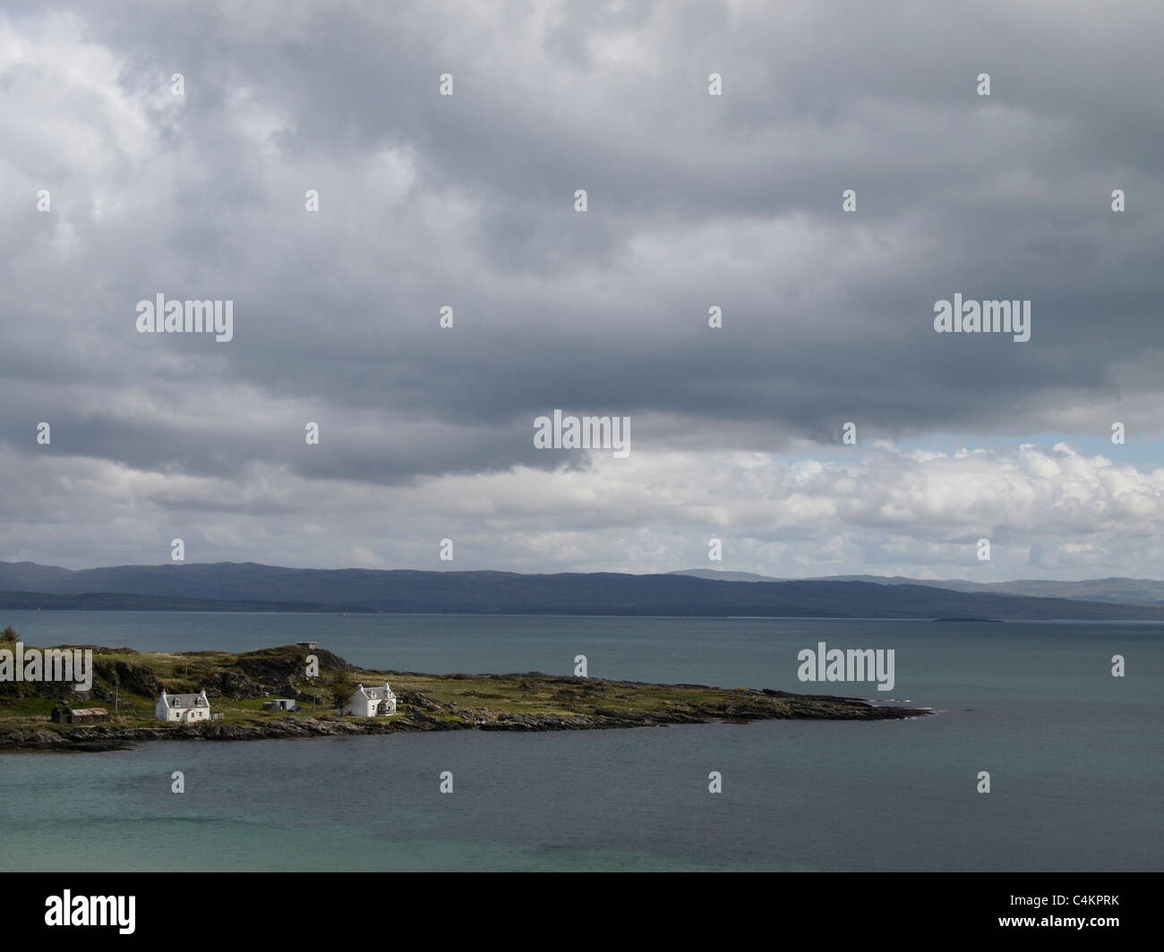 White houses, Tarbert, Isle of Jura, Scotland Stock Photo