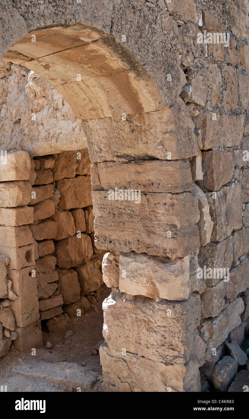 Shivta ,Nabatean Byzantine city,Negev desert ,Israel Stock Photo