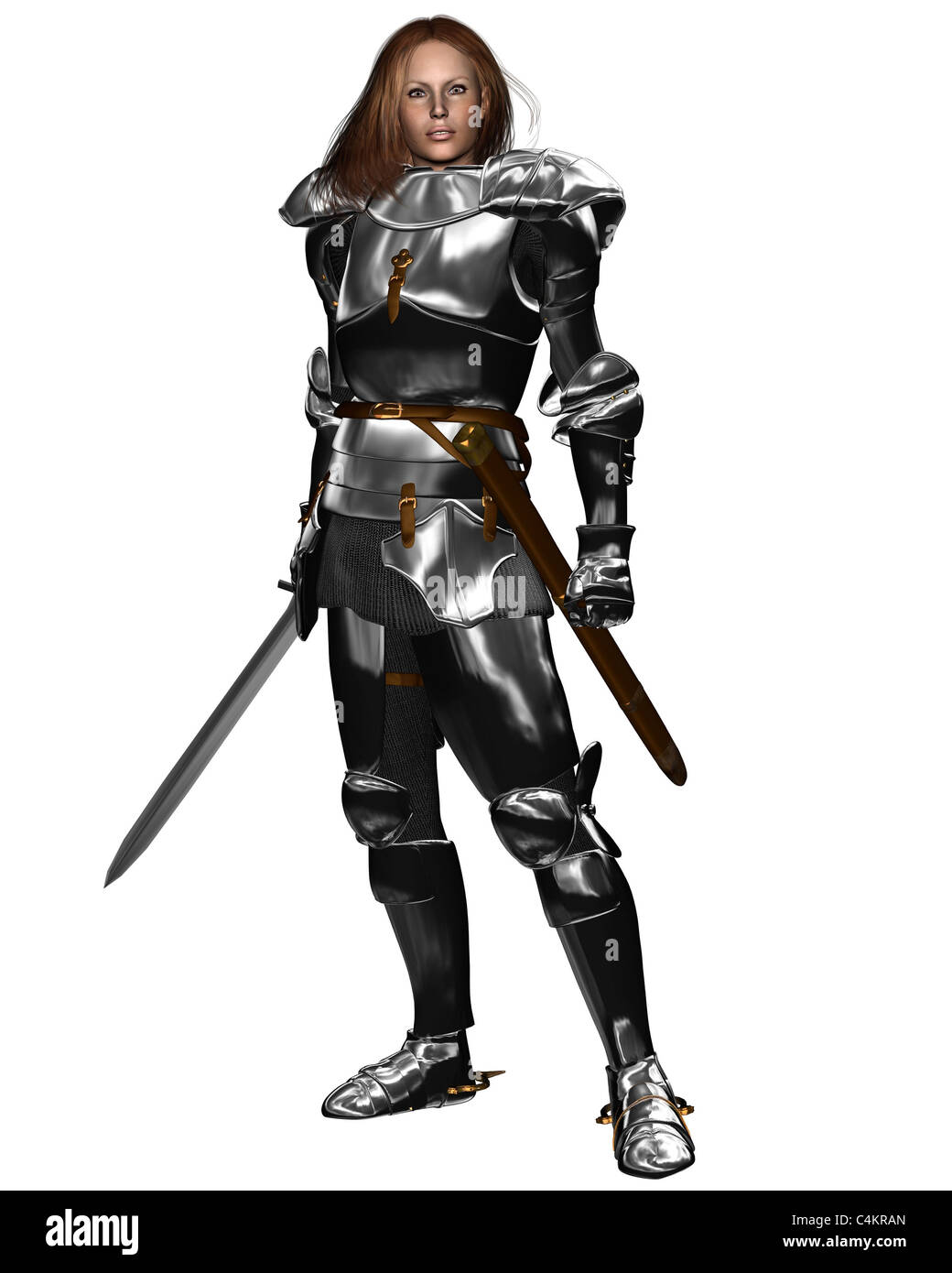 Female Knight in Shining Armour Stock Photo Alamy
