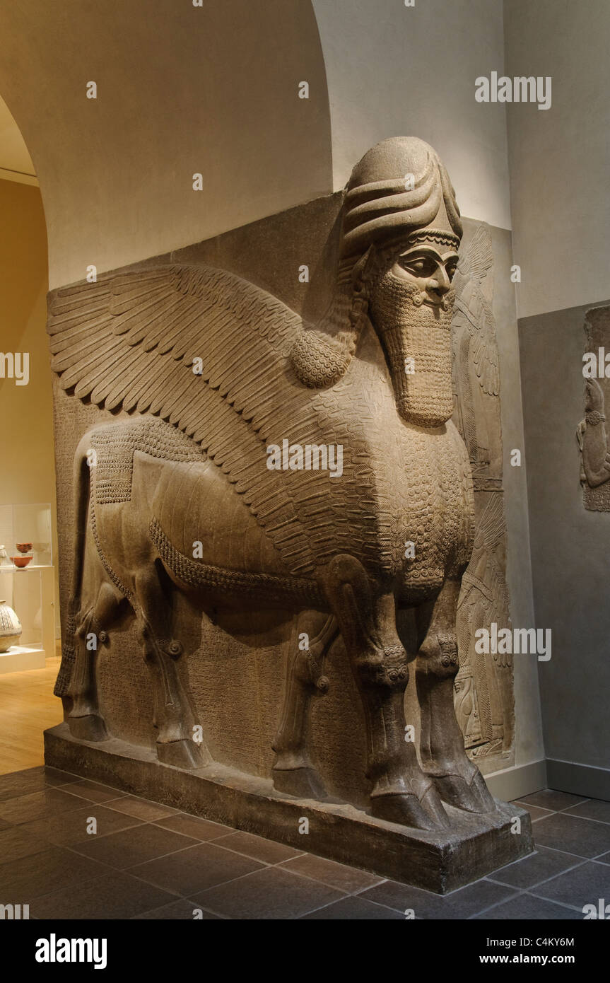 Metropolitan Museum of Art, New York City, Galleries of the Department of Ancient Near Eastern Art, Assyrian Gallery, Stock Photo