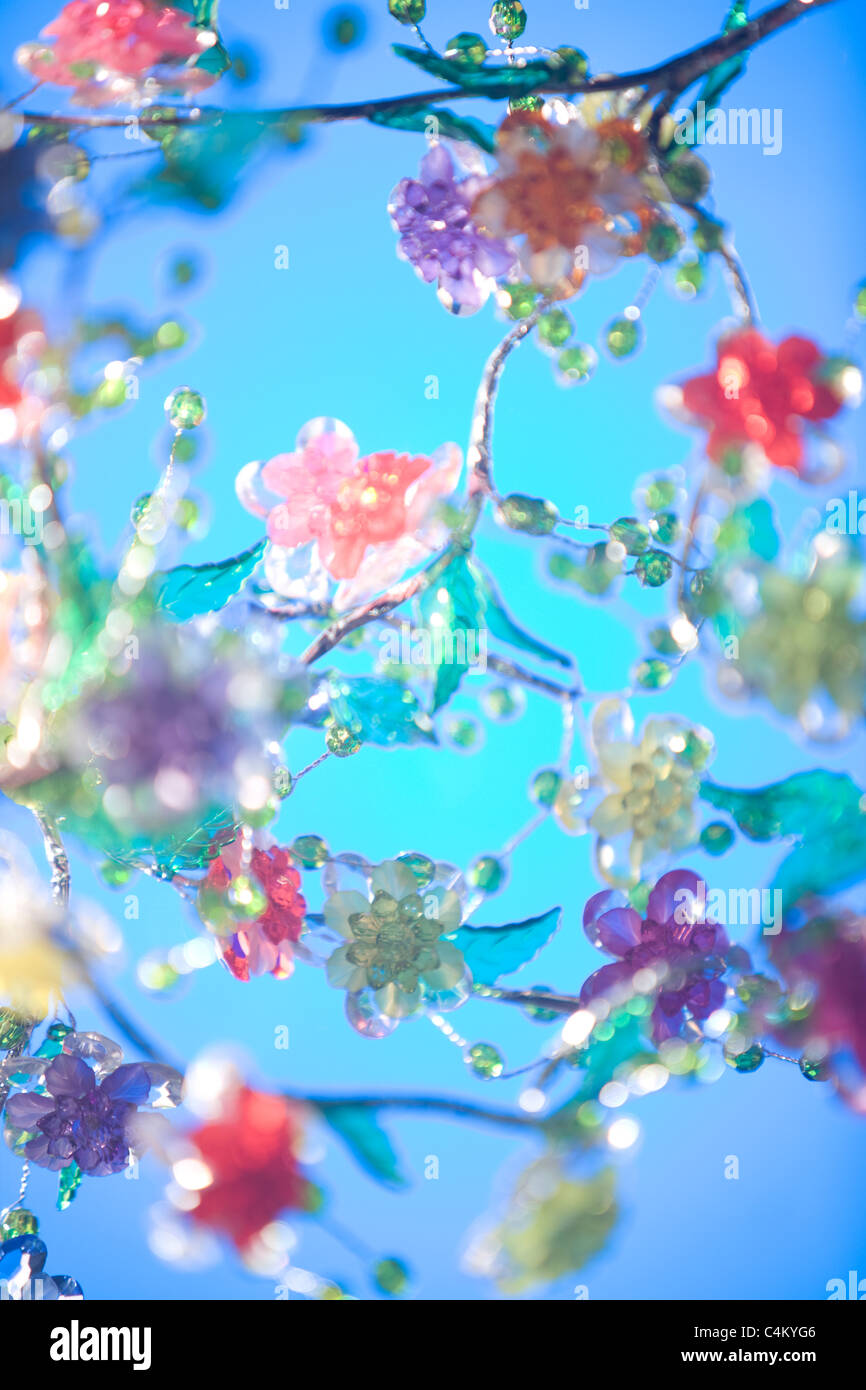 Chinese plastic flowers Stock Photo Alamy