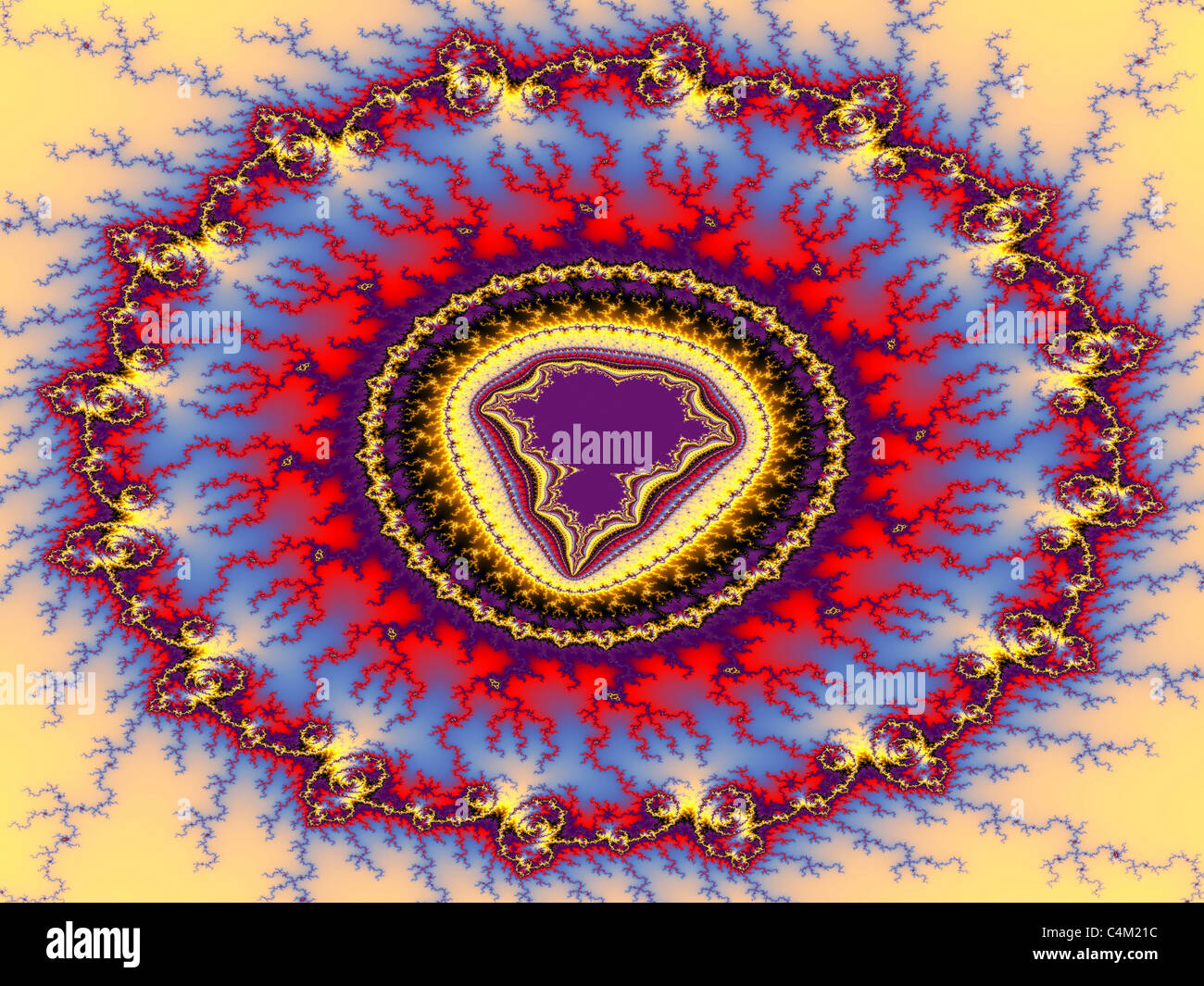 A Computer Generated Fractal Based On The Mandelbrot Set Stock Photo ...
