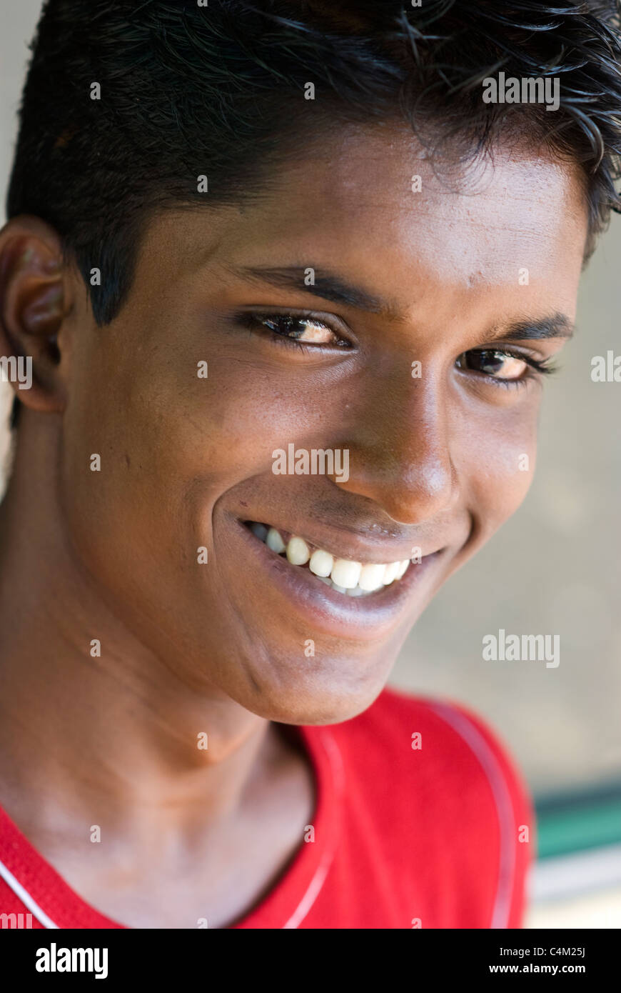 young man in suva fiji Stock Photo