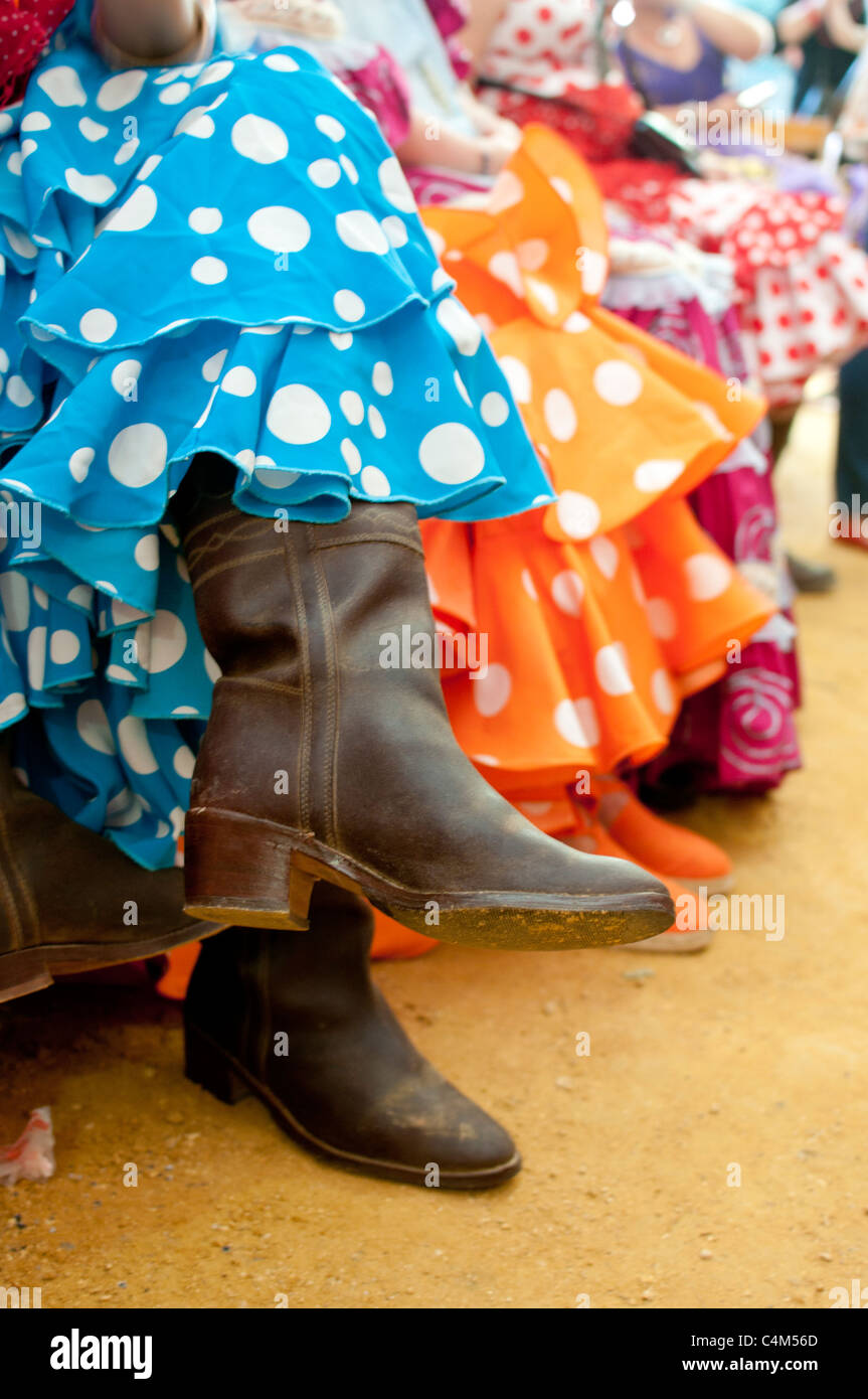 boots and Spanish dresses Stock Photo